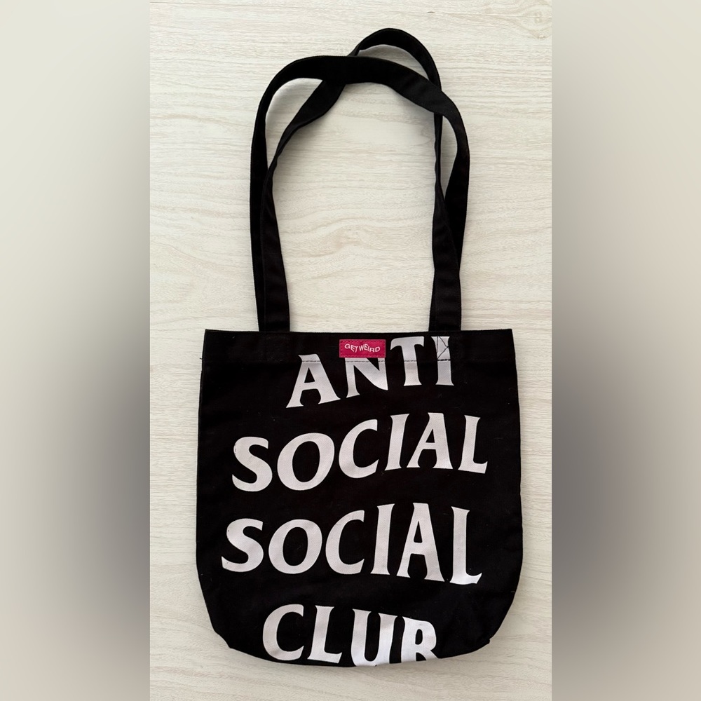 ASSC Black Canvas Tote Bag Like New Anti Social Social Club EUC